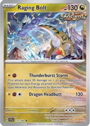 Raging Bolt (111) Holofoil [SV: Stellar Crown] Pokemon Single Pokémon