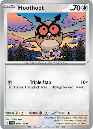 Hoothoot (114) [SV: Stellar Crown] Pokemon Single Pokémon