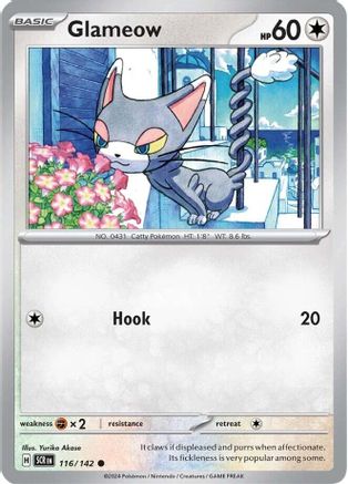 Glameow (116) Reverse Holofoil [SV: Stellar Crown] Pokemon Single Pokémon