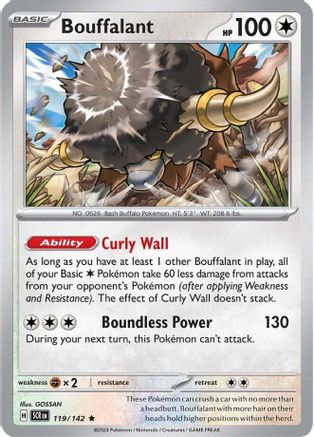 Bouffalant (119) Holofoil [SV: Stellar Crown] Pokemon Single Pokémon