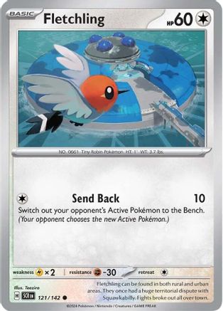 Fletchling (121) Reverse Holofoil [SV: Stellar Crown] Pokemon Single Pokémon