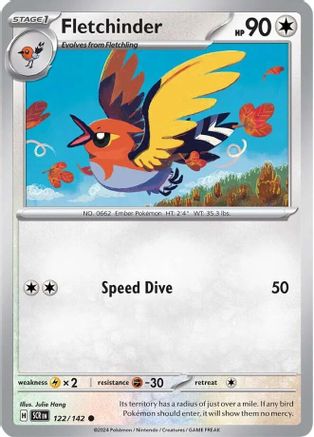 Fletchinder (122) Reverse Holofoil [SV: Stellar Crown] Pokemon Single Pokémon