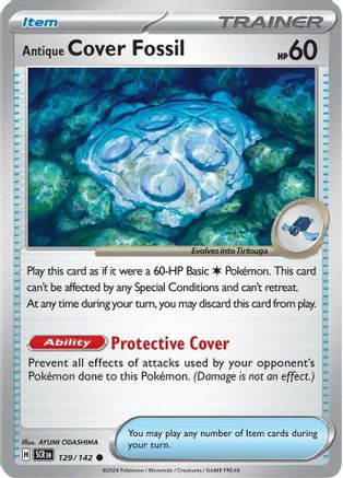 Antique Cover Fossil (129) Reverse Holofoil [SV: Stellar Crown] Pokemon Single Pokémon