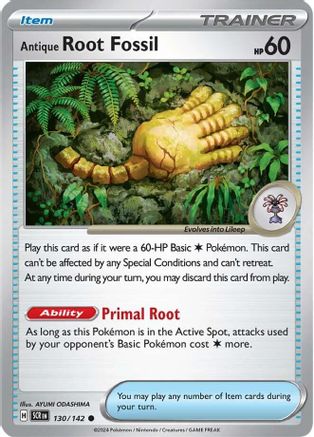 Antique Root Fossil (130) Reverse Holofoil [SV: Stellar Crown] Pokemon Single Pokémon