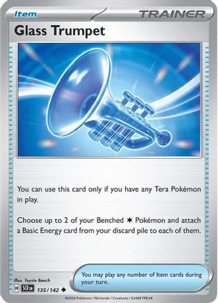 Glass Trumpet (135) Reverse Holofoil [SV: Stellar Crown] Pokemon Single Pokémon