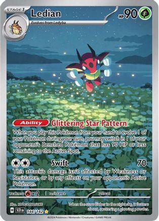 Ledian - 144/142 Holofoil [SV: Stellar Crown] Pokemon Single Pokémon