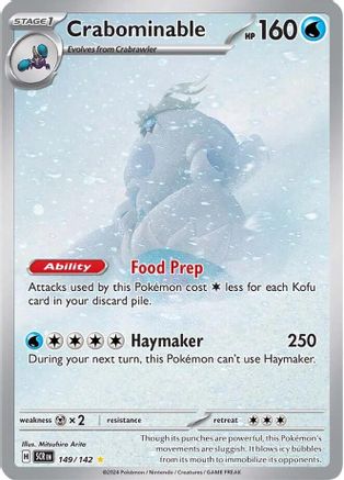 Crabominable - 149/142 Holofoil [SV: Stellar Crown] Pokemon Single Pokémon