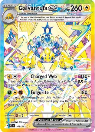 Galvantula ex - 168/142 Holofoil [SV: Stellar Crown] Pokemon Single Pokémon