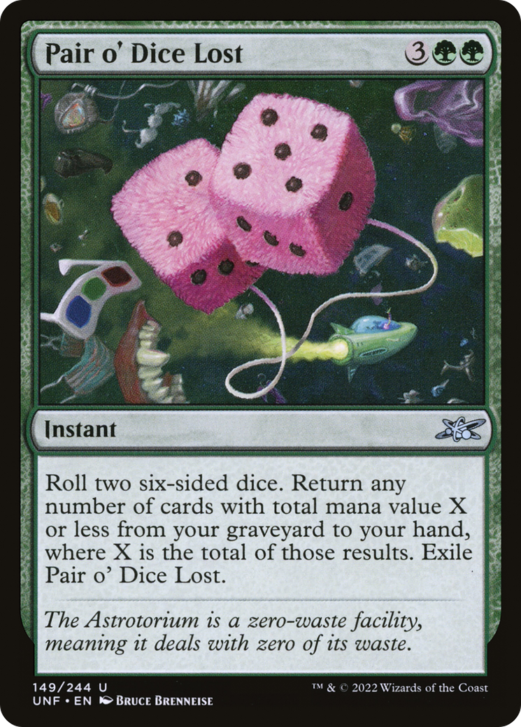 Pair o' Dice Lost (UNF-149) [Unfinity] Foil MTG Single Wizards of the Coast
