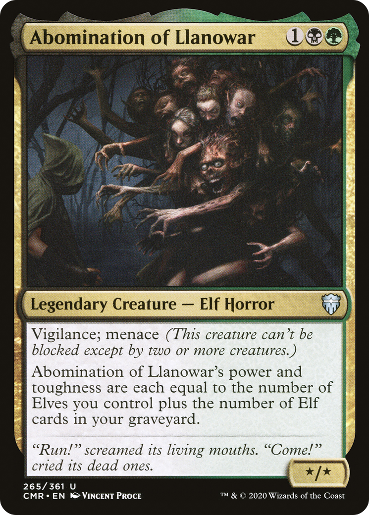 Abomination of Llanowar (CMR-265) [Commander Legends] MTG Single Wizards of the Coast