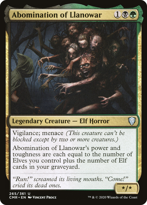 Abomination of Llanowar (CMR-265) [Commander Legends] MTG Single Wizards of the Coast