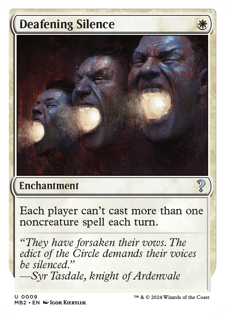 Deafening Silence (White Border) (MB2-009) [Mystery Booster] Mystery Booster 2 MTG Single Wizards of the Coast