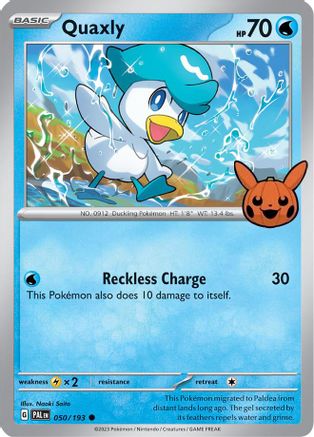 Quaxly - 050/193 [Misc: Trick or Trade BOOster Bundle 2024] Pokemon Single Pokémon