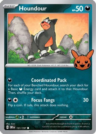 Houndour - 131/197 [Misc: Trick or Trade BOOster Bundle 2024] Pokemon Single Pokémon