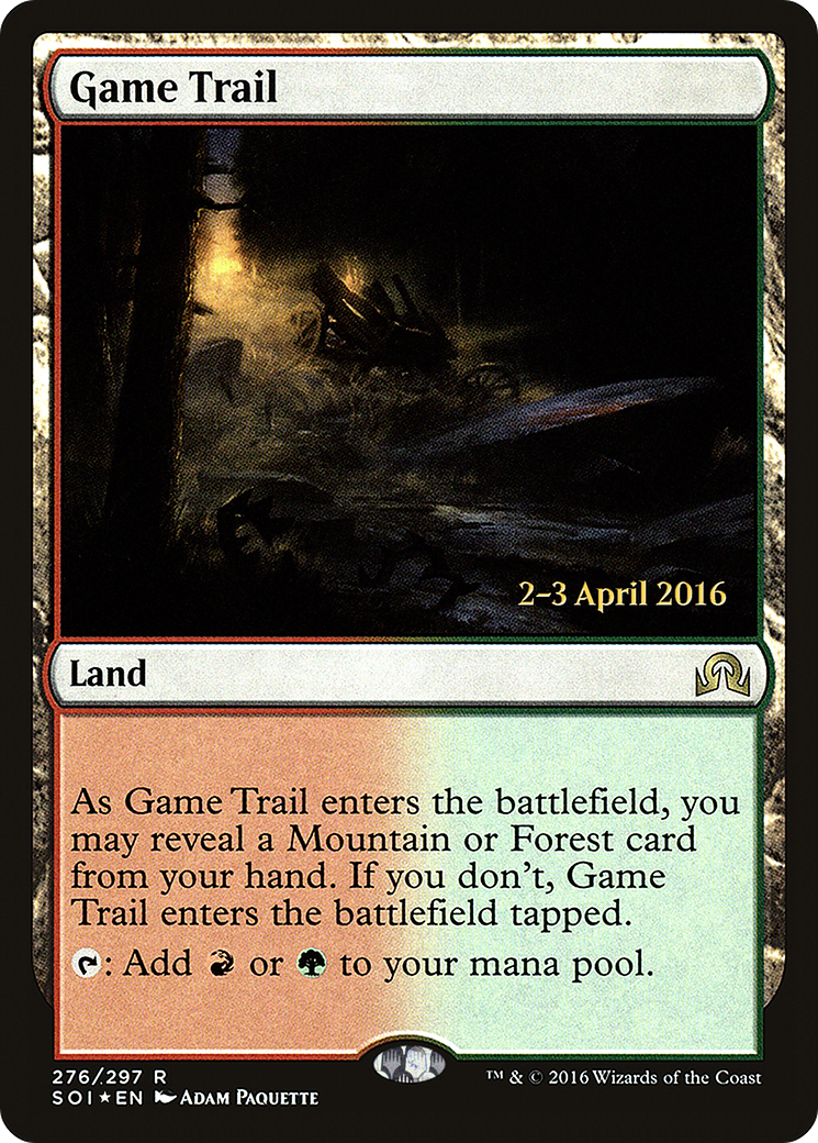 Game Trail (PRE-276) [Shadows over Innistrad Promos] Foil MTG Single Wizards of the Coast