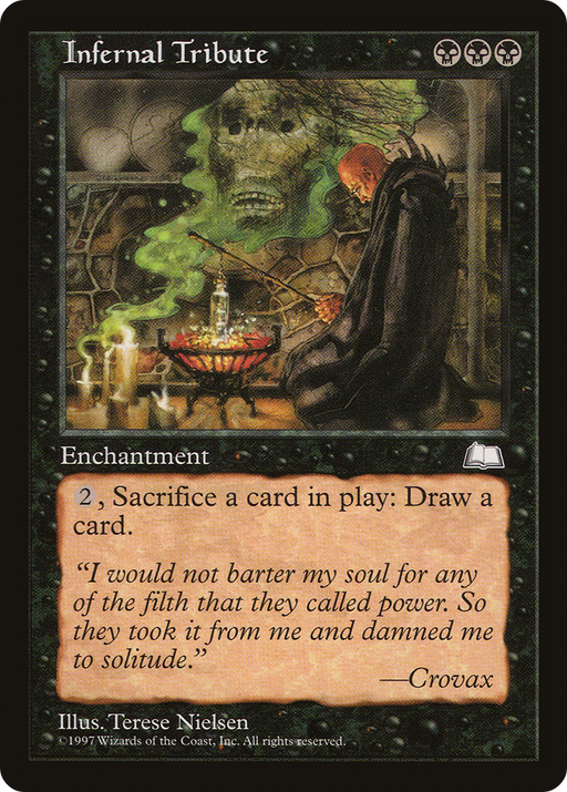 Infernal Tribute (WTH-) [Weatherlight] MTG Single Wizards of the Coast