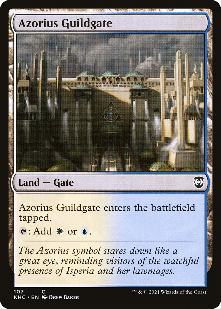 Azorius Guildgate (KHC-107) [Kaldheim Commander] MTG Single Wizards of the Coast
