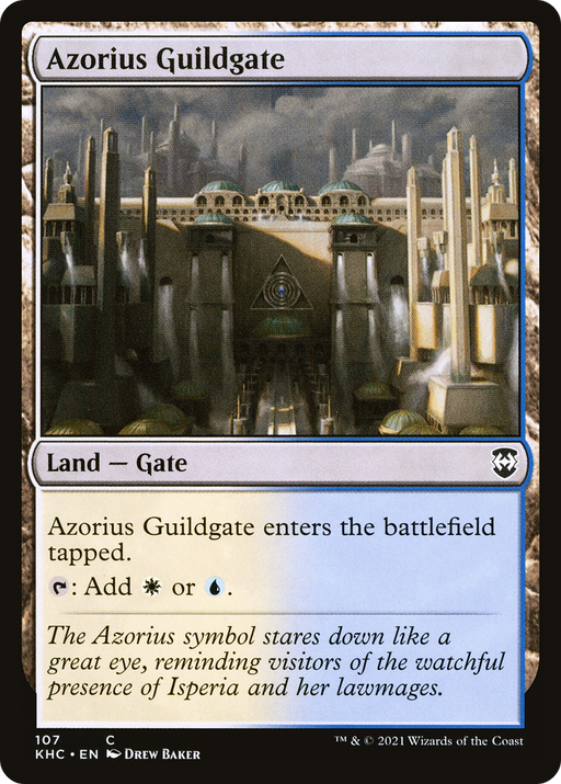 Azorius Guildgate (KHC-107) [Kaldheim Commander] MTG Single Wizards of the Coast