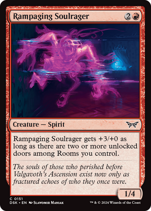 Rampaging Soulrager (DSK-151) [Duskmourn: House of Horror] Foil MTG Single Wizards of the Coast