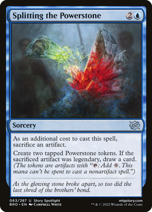Splitting the Powerstone (BRO-063) [The Brothers' War] Foil MTG Single Wizards of the Coast
