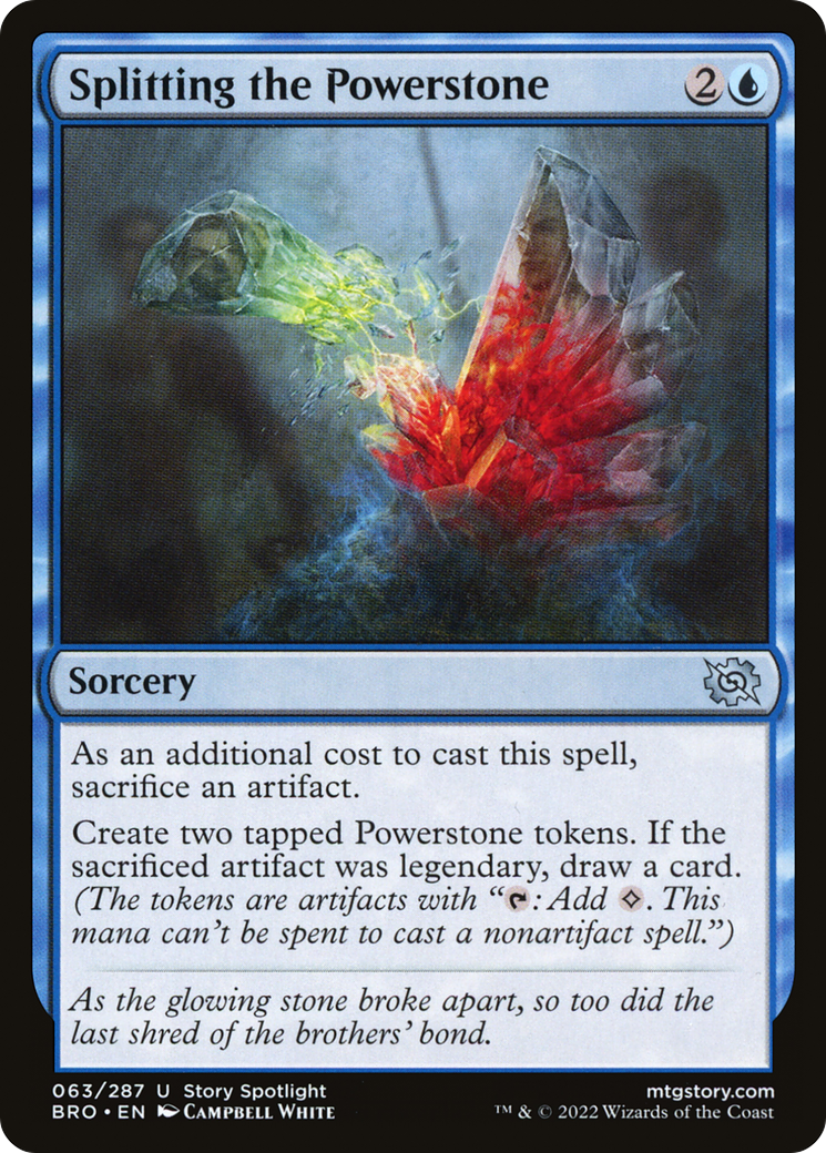 Splitting the Powerstone (BRO-063) [The Brothers' War] MTG Single Wizards of the Coast