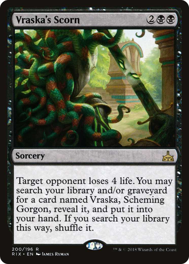 Vraska's Scorn (RIX-200) [Rivals of Ixalan] MTG Single Wizards of the Coast