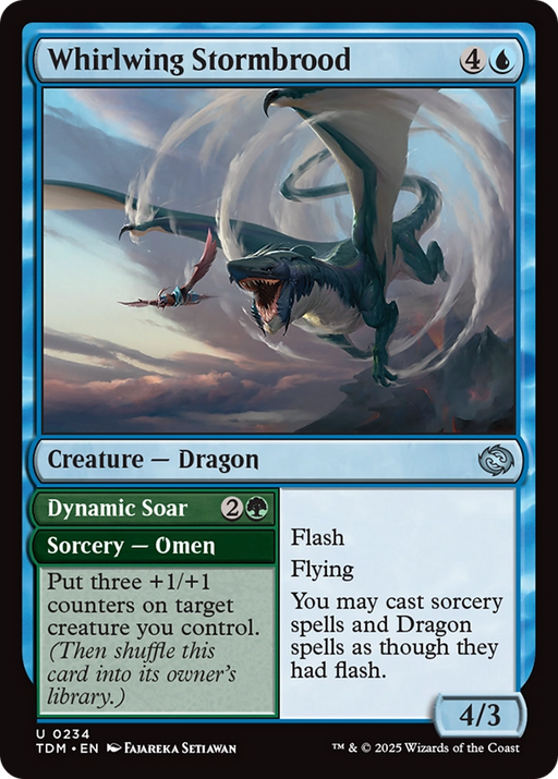 Whirlwing Stormbrood (TDM-234) [Tarkir: Dragonstorm] Foil MTG Single Wizards of the Coast