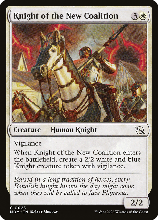 Knight of the New Coalition (MOM-025) [March of the Machine] MTG Single Wizards of the Coast