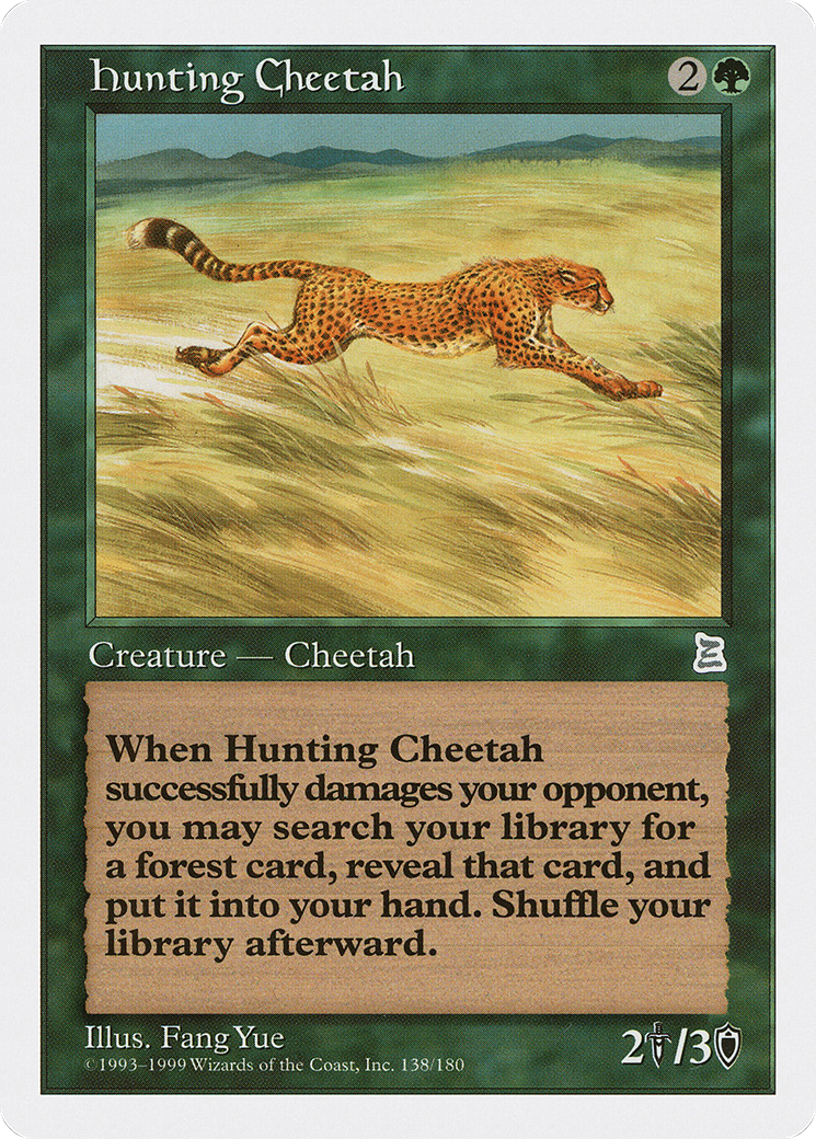 Hunting Cheetah (PTK-138) [Oldschool] Portal Three Kingdoms MTG Single Wizards of the Coast