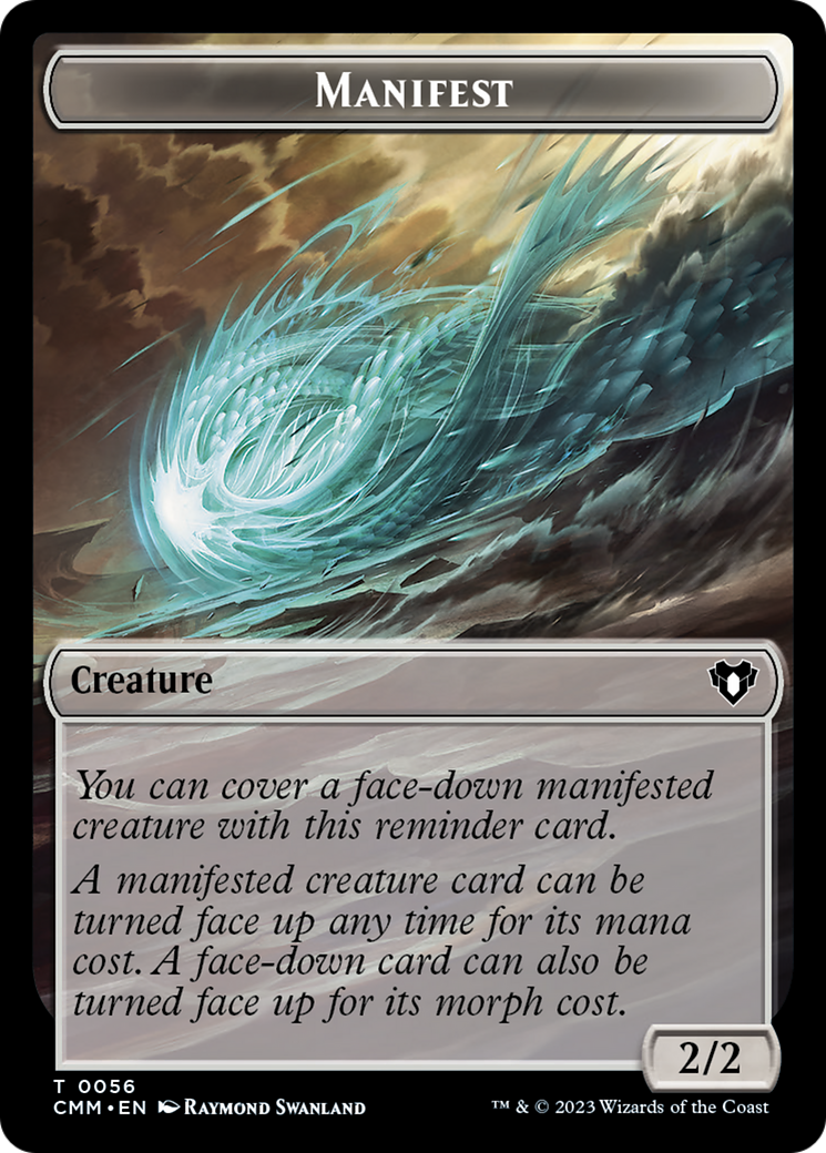 Manifest (TCMM-056) [Tokens] Commander Masters Tokens Foil MTG Single Wizards of the Coast