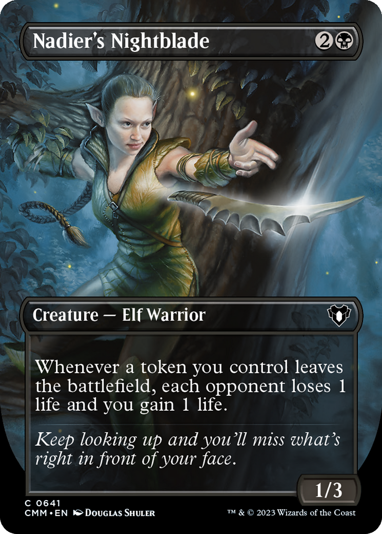 Nadier's Nightblade (CMM-641) [Commander Masters] (Borderless) MTG Single Wizards of the Coast