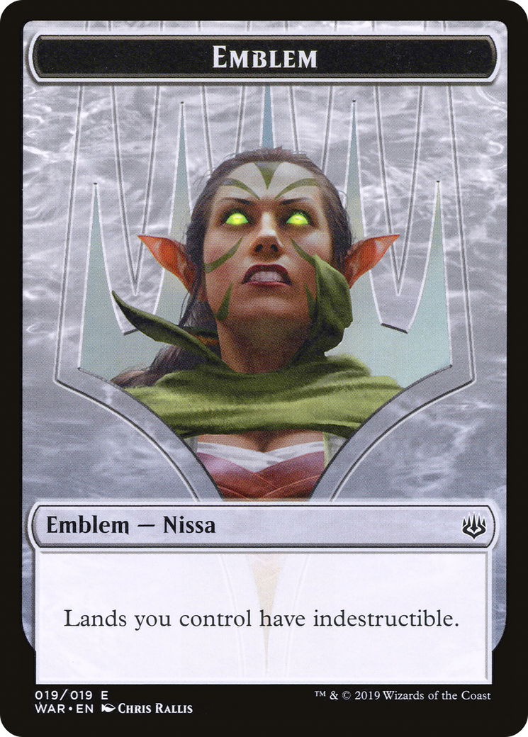 Emblem - Nissa, Who Shakes the World (WAR-019) [Tokens] War of the Spark Tokens MTG Single Wizards of the Coast