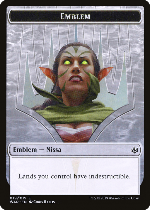 Emblem - Nissa, Who Shakes the World (WAR-019) [Tokens] War of the Spark Tokens MTG Single Wizards of the Coast