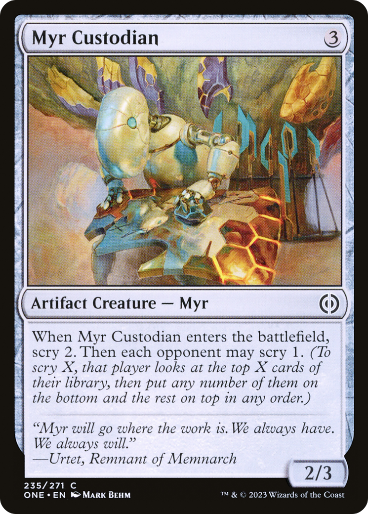 Myr Custodian (ONE-235) [Phyrexia: All Will Be One] Foil MTG Single Wizards of the Coast