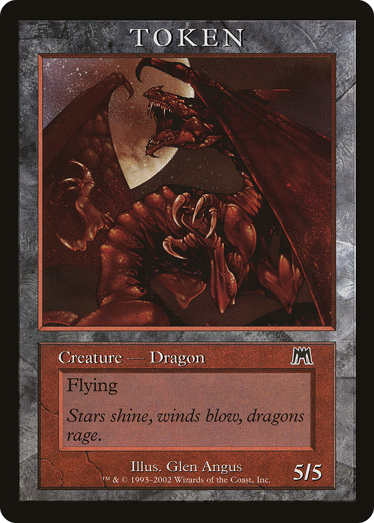 Dragon Token (ONS) (MPRP-) [Misc] Magic Player Rewards 2002 MTG Single Wizards of the Coast
