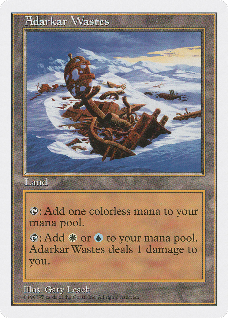 Adarkar Wastes (5ED-410) [Fifth Edition] MTG Single Wizards of the Coast