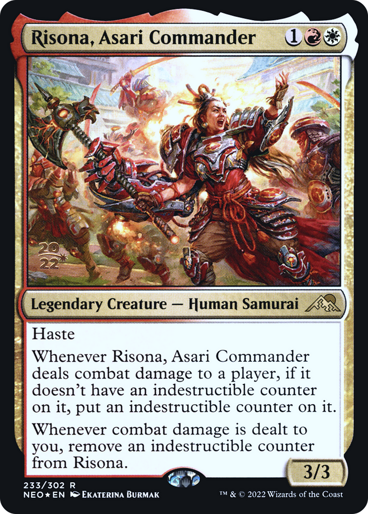 Risona, Asari Commander (PRE-233S) [Kamigawa: Neon Dynasty Promos] Foil MTG Single Wizards of the Coast