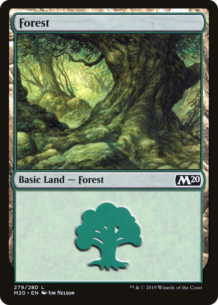 Forest (M20-279) [Core Set 2020] Foil MTG Single Wizards of the Coast