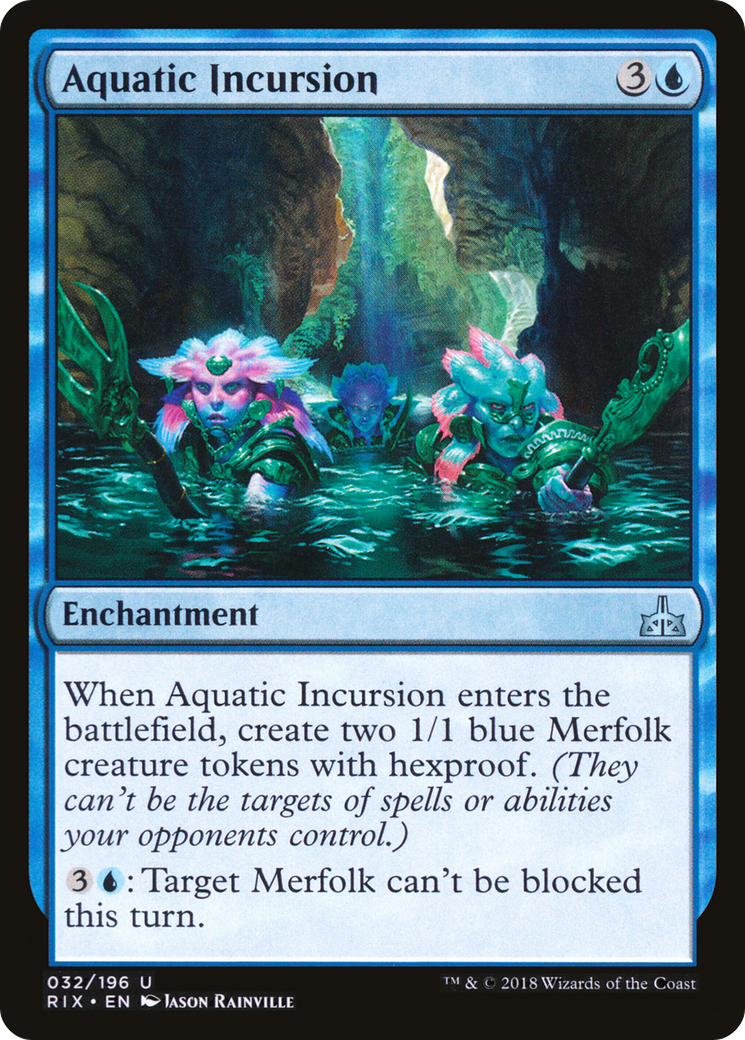 Aquatic Incursion (RIX-032) [Rivals of Ixalan] Foil MTG Single Wizards of the Coast