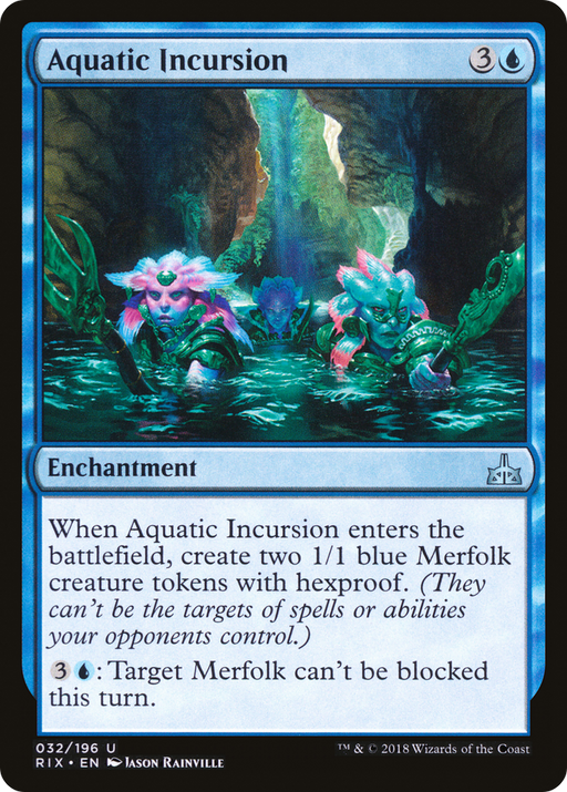 Aquatic Incursion (RIX-032) [Rivals of Ixalan] Foil MTG Single Wizards of the Coast