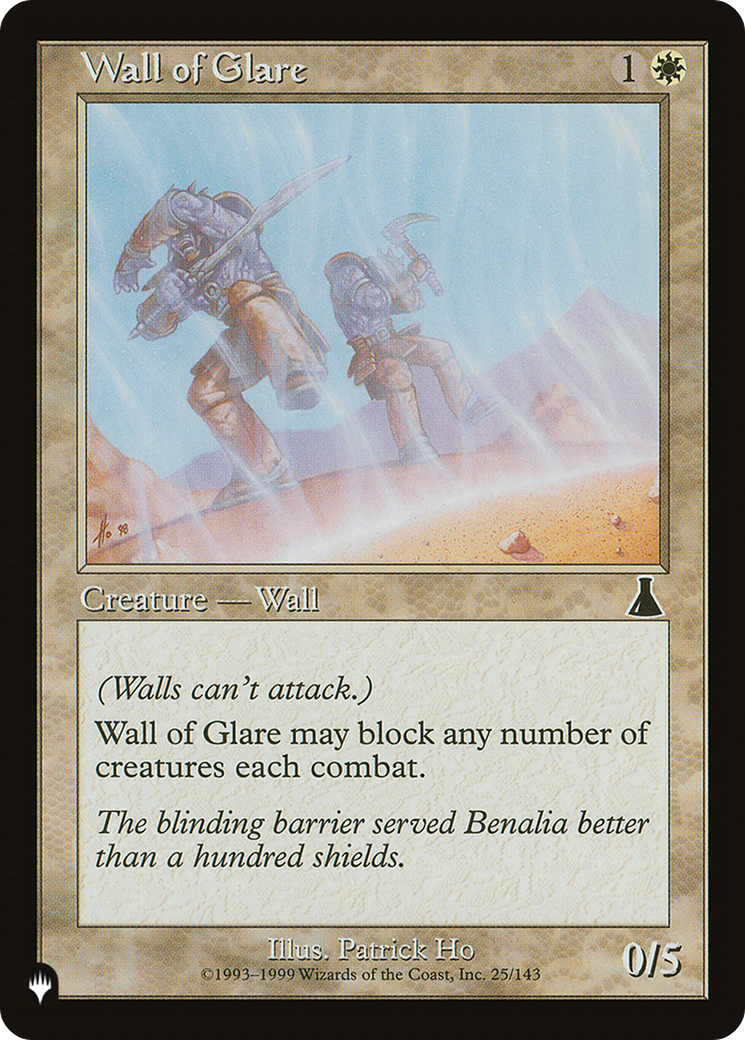 Wall of Glare (LIST-25/143) [Mystery Booster] The List MTG Single Wizards of the Coast