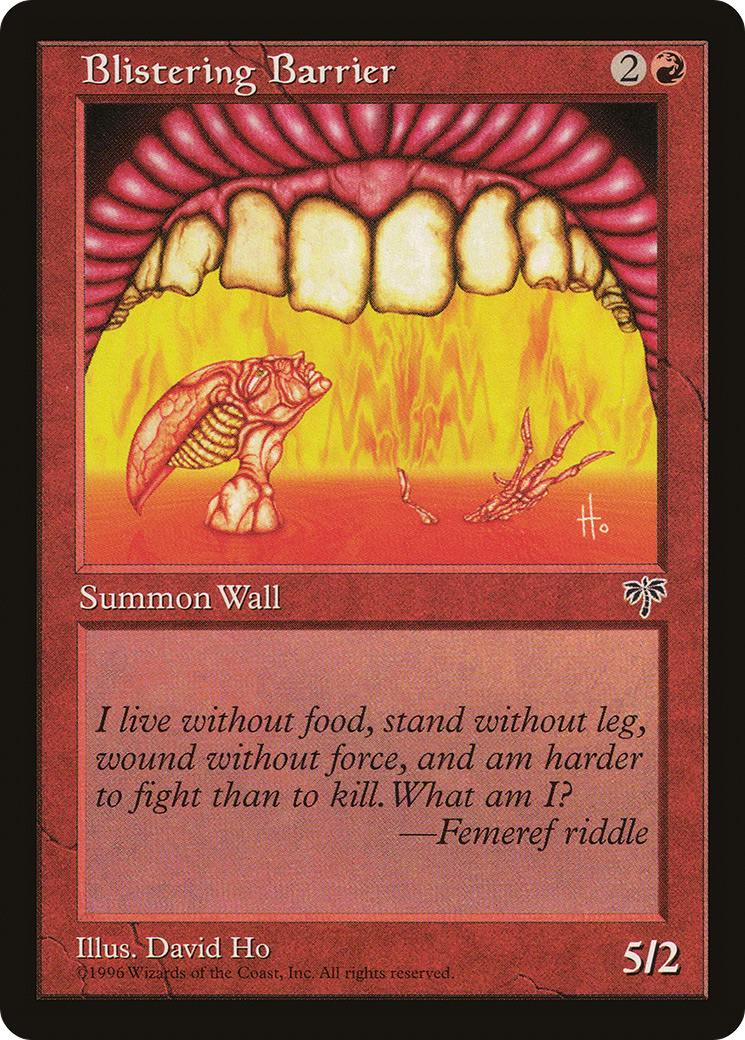 Blistering Barrier (MIR-159) [Mirage] MTG Single Wizards of the Coast