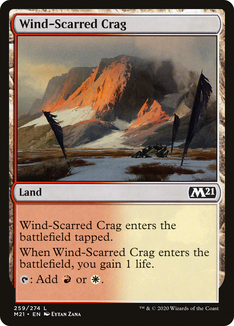 Wind-Scarred Crag (M21-259) [Core Set 2021] Foil MTG Single Wizards of the Coast