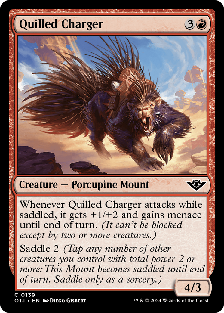 Quilled Charger (OTJ-139) [Outlaws of Thunder Junction] MTG Single Wizards of the Coast