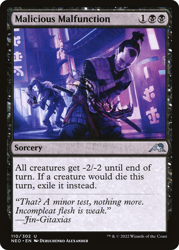 Malicious Malfunction (NEO-110) [Kamigawa: Neon Dynasty] MTG Single Wizards of the Coast
