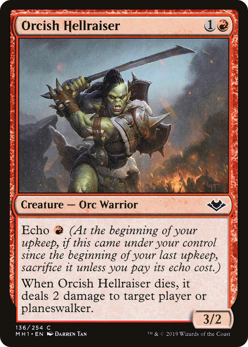 Orcish Hellraiser (MH1-136) [Modern Horizons] MTG Single Modern Horizons