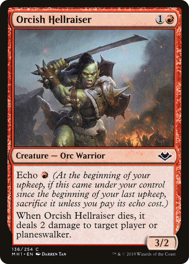 Orcish Hellraiser (MH1-136) [Modern Horizons] Foil MTG Single Modern Horizons