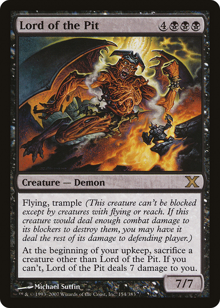 Lord of the Pit (10E-154) [Tenth Edition] MTG Single Wizards of the Coast