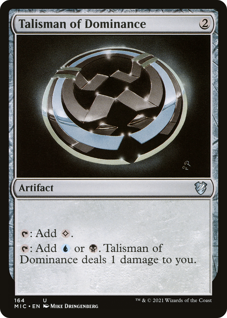 Talisman of Dominance (MIC-164) [Midnight Hunt Commander] MTG Single Wizards of the Coast