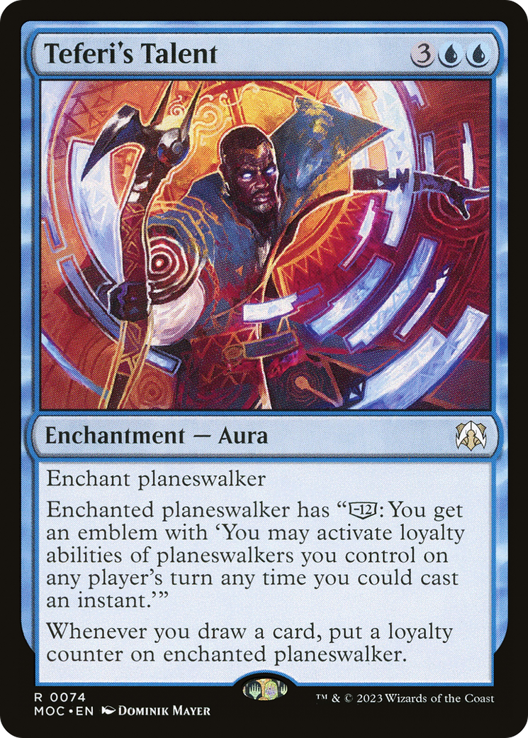 Teferi's Talent (MOC-074) [March of the Machine Commander] MTG Single Wizards of the Coast